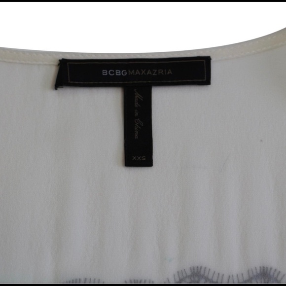 BCBG Max Azria Lace Trim Blouse XXS - Picture 5 of 5